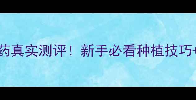 图片 参得乐农药真实测评！新手必看种植技巧+效果对比
