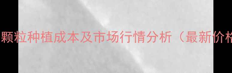 图片 双黄茯苓颗粒种植成本及市场行情分析（最新价格趋势）1