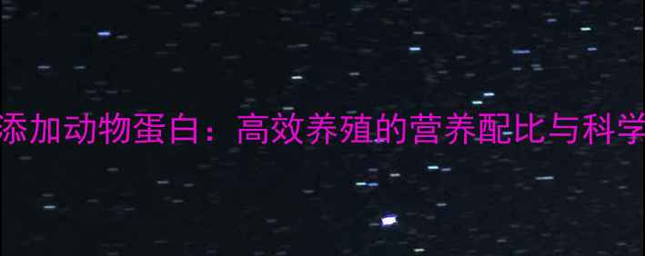图片 反刍饲料添加动物蛋白：高效养殖的营养配比与科学应用指南