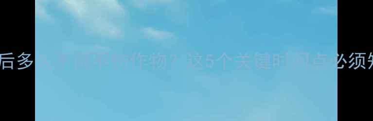 图片 喷农药后多久下雨不伤作物？这5个关键时间点必须知道！1