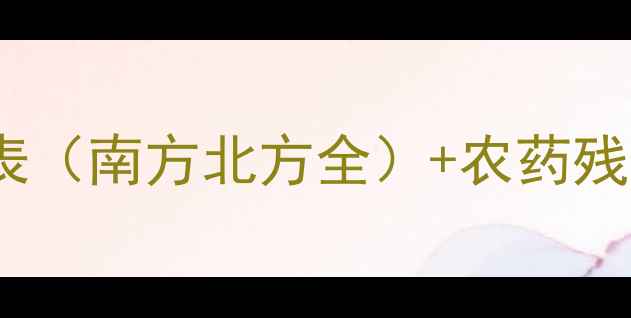 图片 喷农药后害虫死亡时间表（南方北方全）+农药残留与安全间隔期必看！2