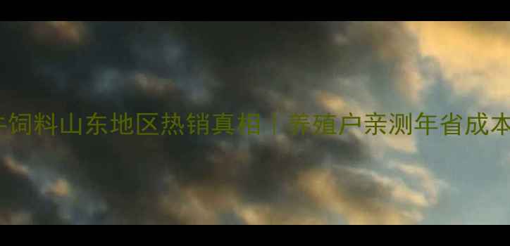 图片 大北农牛饲料山东地区热销真相｜养殖户亲测年省成本3万+？2