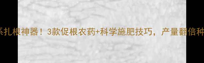 图片 大蒜根系扎根神器！3款促根农药+科学施肥技巧，产量翻倍种植指南1