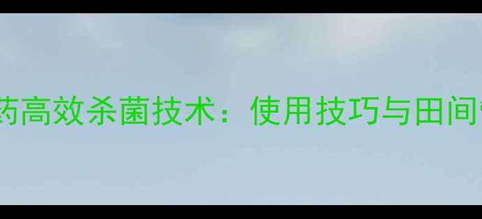 图片 大诱亮农药高效杀菌技术：使用技巧与田间管理指南2
