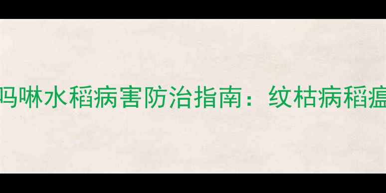 图片 天津汉邦烯酰吗啉水稻病害防治指南：纹枯病稻瘟病防控技术全