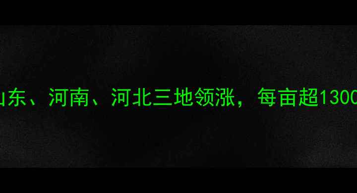 图片 小麦收购价格地图：山东、河南、河北三地领涨，每亩超1300元，农民必看！🌾💰1