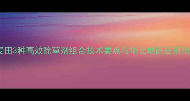 图片 小麦田3种高效除草剂组合技术要点与华北地区应用指南2
