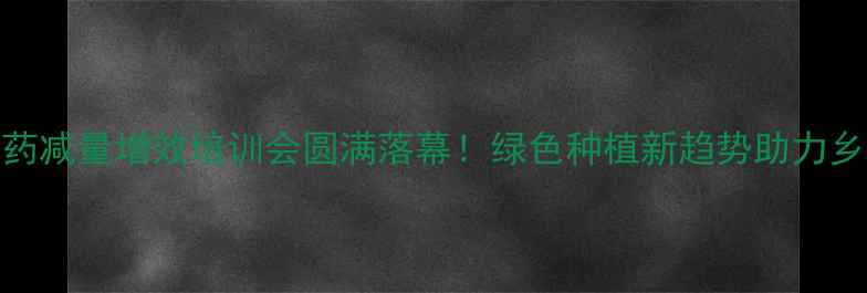 图片 山东农药减量增效培训会圆满落幕！绿色种植新趋势助力乡村振兴
