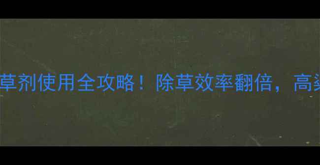 图片 山东碧奥高粱地除草剂使用全攻略！除草效率翻倍，高粱亩产稳中有升🌾2