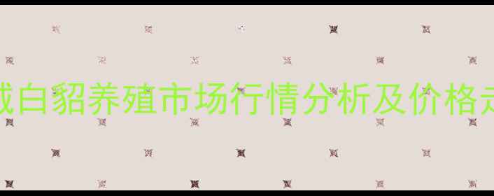 图片 山东诸城白貂养殖市场行情分析及价格走势预测