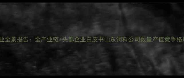 图片 山东饲料产业全景报告：全产业链+头部企业白皮书山东饲料公司数量产值竞争格局深度拆解1