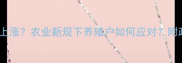 图片 拆迁导致饲料价格上涨？农业新规下养殖户如何应对？附政策解读+解决方案