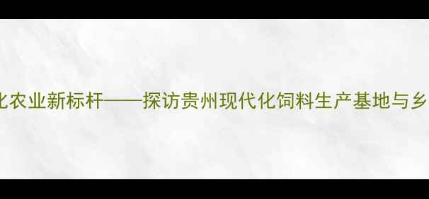 图片 播恩饲料贵州厂：现代化农业新标杆——探访贵州现代化饲料生产基地与乡村振兴战略的深度融合1