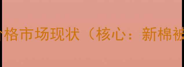 图片 新棉被价格市场现状（核心：新棉被价格）2
