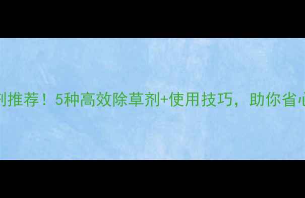 图片 木薯苗后除草剂推荐！5种高效除草剂+使用技巧，助你省心省力亩产增收