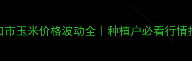 图片 梅河口市玉米价格波动全｜种植户必看行情指南🌾