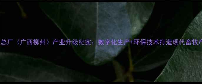 图片 正大饲料总厂（广西柳州）产业升级纪实：数字化生产+环保技术打造现代畜牧产业标杆1