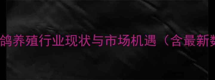 图片 武汉肉鸽养殖行业现状与市场机遇（含最新数据）1