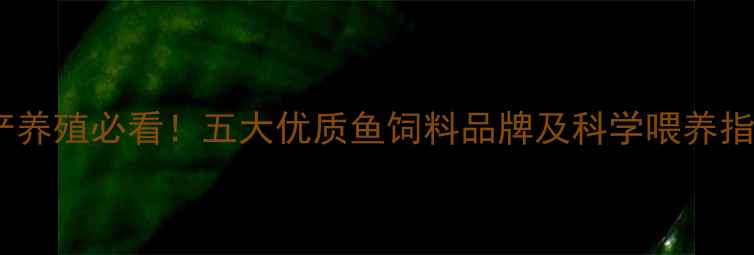 图片 水产养殖必看！五大优质鱼饲料品牌及科学喂养指南2