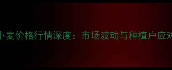 图片 济宁小麦价格行情深度：市场波动与种植户应对策略