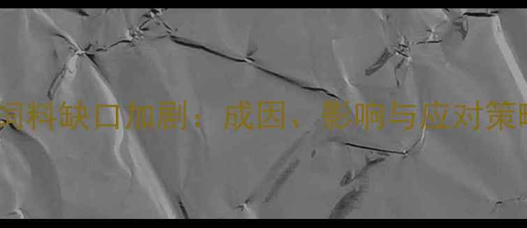 图片 湖南饲料缺口加剧：成因、影响与应对策略全1