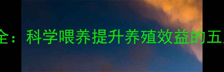 图片 牛饲料作用全：科学喂养提升养殖效益的五大关键要素1