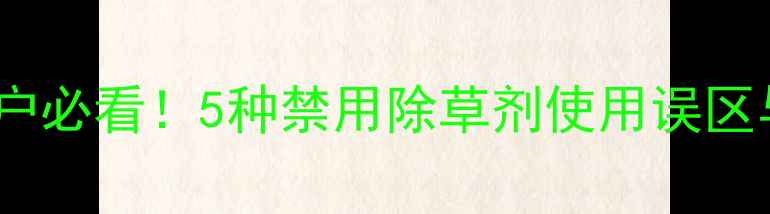 图片 甜玉米种植户必看！5种禁用除草剂使用误区与安全指南1