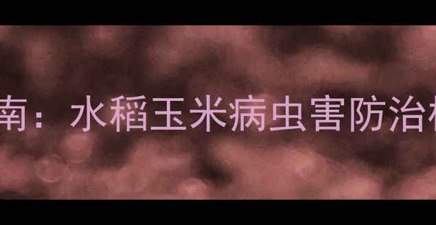 图片 甲氧虫威高效使用指南：水稻玉米病虫害防治核心药剂安全施用全2