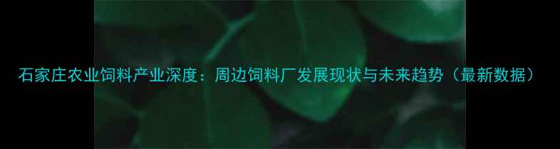 图片 石家庄农业饲料产业深度：周边饲料厂发展现状与未来趋势（最新数据）