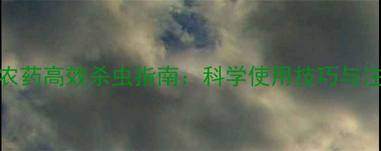 图片 碧艾1000g农药高效杀虫指南：科学使用技巧与注意事项全1