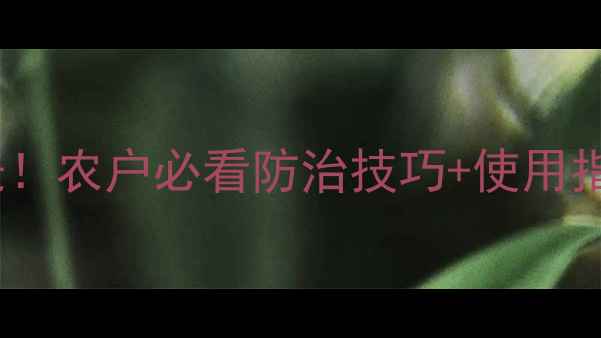 图片 神网牌杀虫剂最新价格表！农户必看防治技巧+使用指南（附真实用户评价）1