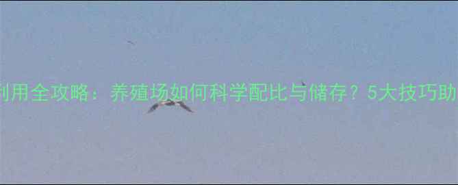 图片 粗饲料高效利用全攻略：养殖场如何科学配比与储存？5大技巧助你降本增效1