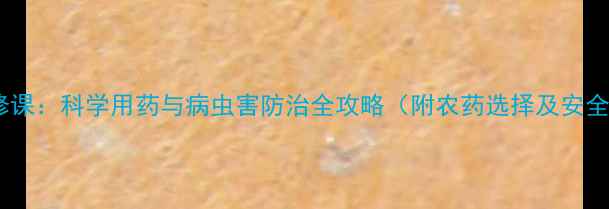 图片 红薯种植必修课：科学用药与病虫害防治全攻略（附农药选择及安全操作指南）2