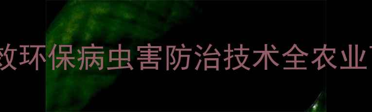 图片 绿色农药专家：高效环保病虫害防治技术全农业可持续发展新方向1