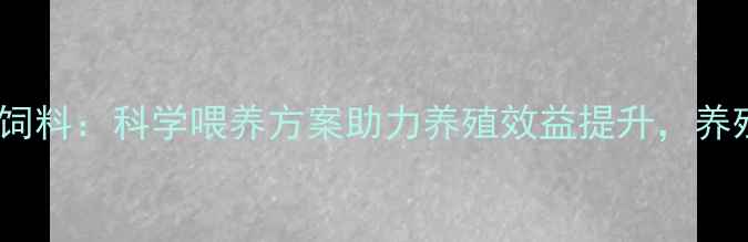 图片 英美尔全阶段饲料：科学喂养方案助力养殖效益提升，养殖户必看全！2