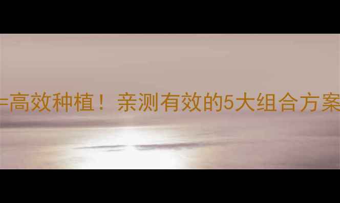 图片 菊脂农药+玉米除草剂=高效种植！亲测有效的5大组合方案，附安全使用指南🌾1