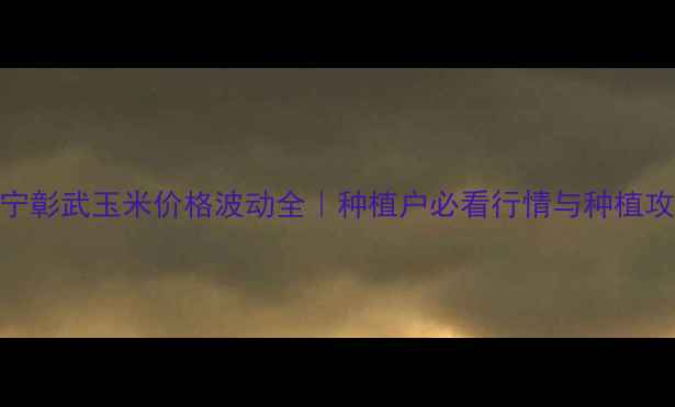图片 辽宁彰武玉米价格波动全｜种植户必看行情与种植攻略