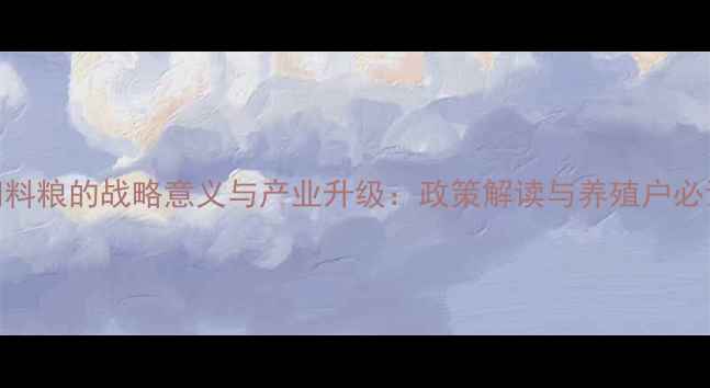 图片 进口饲料粮的战略意义与产业升级：政策解读与养殖户必读指南