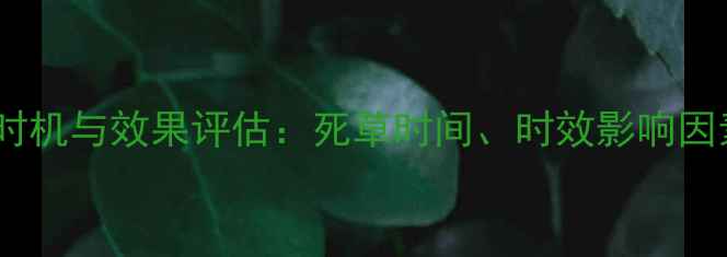 图片 除草剂使用后最佳时机与效果评估：死草时间、时效影响因素及安全防护指南2