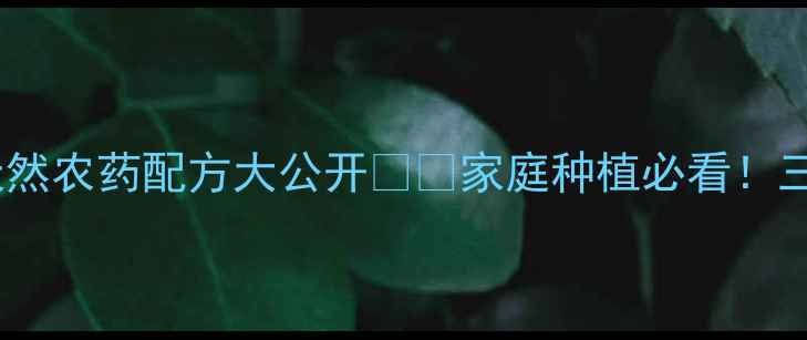 图片 韭菜红蜘蛛克星！天然农药配方大公开🌱🔥家庭种植必看！三招告别虫害不伤菜1