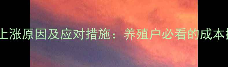 图片 饲料价格上涨原因及应对措施：养殖户必看的成本控制指南1