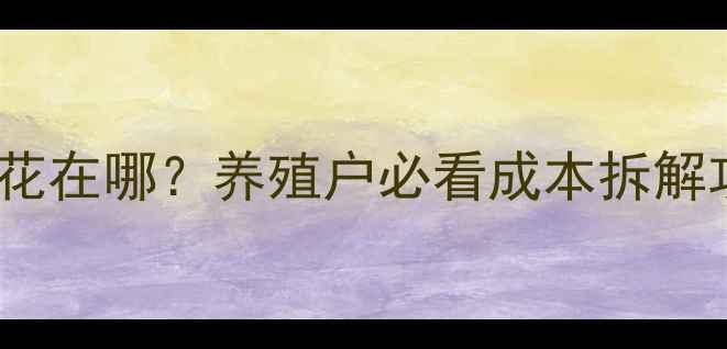 图片 饲料成本到底花在哪？养殖户必看成本拆解攻略✅🐔🐟🐑1