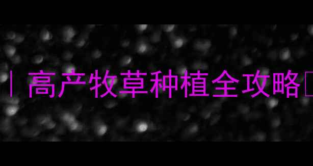 图片 饲料用草品种推荐｜高产牧草种植全攻略🌱🐄养殖户必看！1