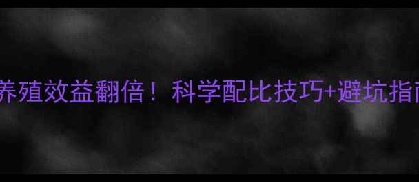 图片 饲料鱼油用量全｜养殖效益翻倍！科学配比技巧+避坑指南（附详细数据）2