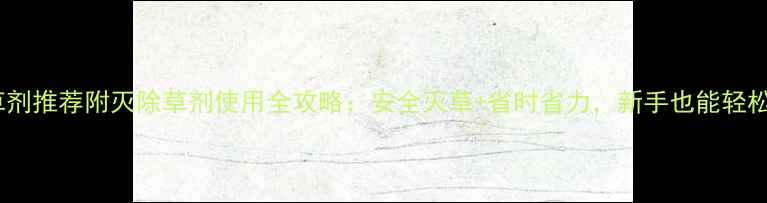 图片 高效除草剂推荐附灭除草剂使用全攻略：安全灭草+省时省力，新手也能轻松掌握！2