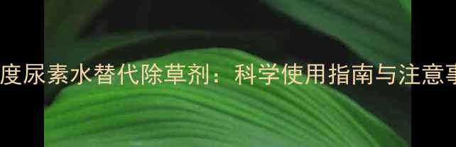 图片 高浓度尿素水替代除草剂：科学使用指南与注意事项2
