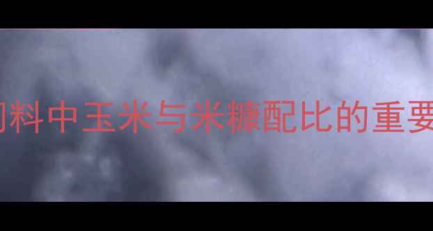 图片 鸡饲料中玉米与米糠配比的重要性2