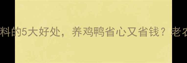 图片 麸皮做饲料的5大好处，养鸡鸭省心又省钱？老农真相！2