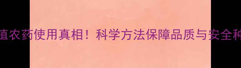 图片 龙眼种植农药使用真相！科学方法保障品质与安全种植指南