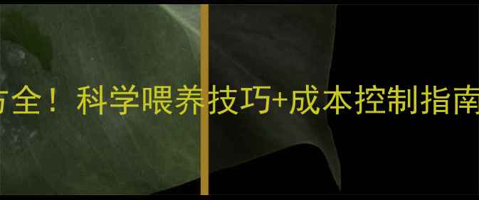 图片 🌟30天猪饲料配方全！科学喂养技巧+成本控制指南，养殖户必看🌟1